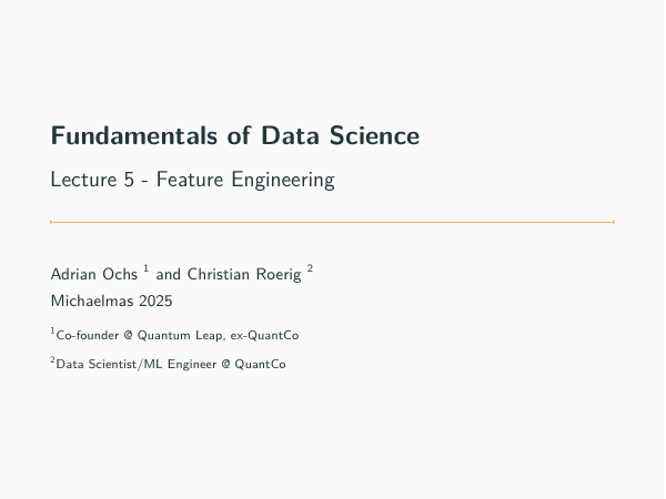 Feature engineering